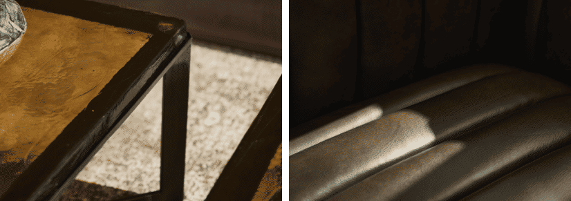 A collection of home furniture featuring various textures.